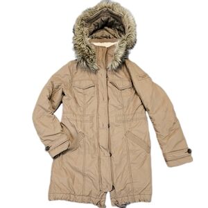 Abercrombie & Fitch Jacket Womens Medium Military Sherpa Parka Field Anorak Coat